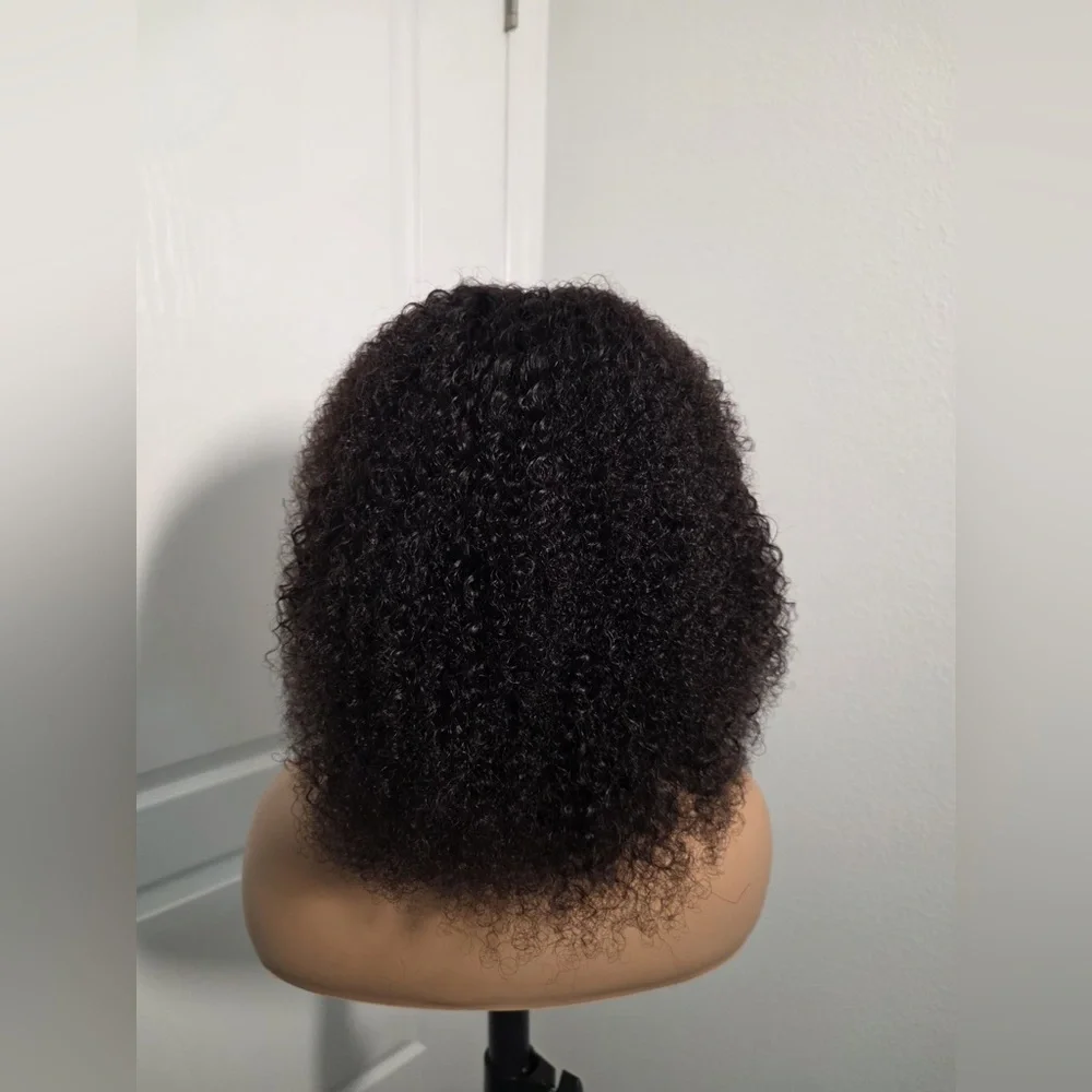 12” Kinky Curly 13x4 Lacefront Human Hair Wig - Picture 4 of 13